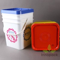 20 Liter Square Plastic Bucket Plastic Containers Paint Buckets With Handle