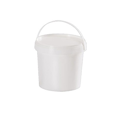 1 L White Round Cheap Plastic Barrel/plastic Bucket With Handle