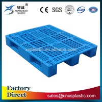 Steel tubes reinforced single faced euro plastic pallet for racking