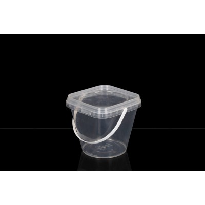 850 ml Plastic Container (round on the bottom and square on the top)