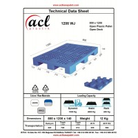 80 X 120 OPEN DECK PLASTIC PALLET