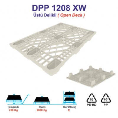 80x120 XW ONE WAY NESTABLE PLASTIC PALLET